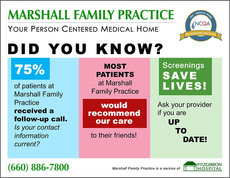 Marshall Family Practice Primary Care Fitzgibbon Hospital